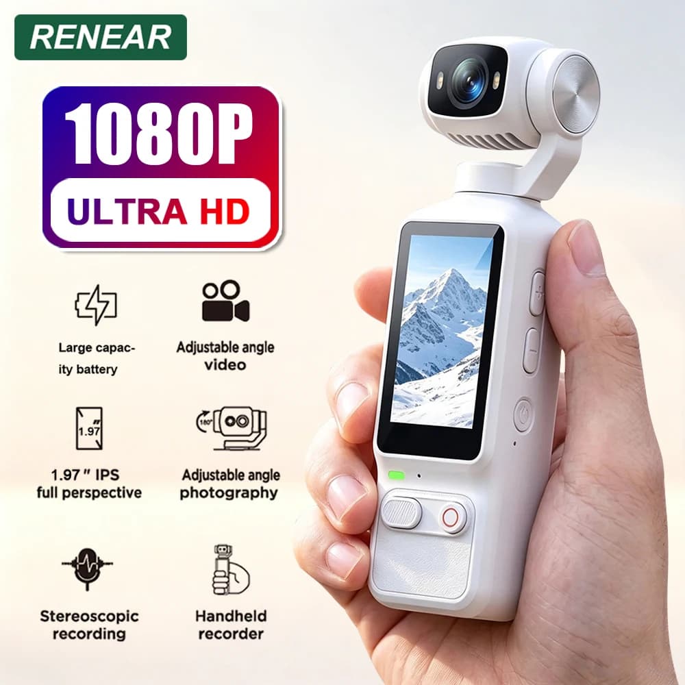HD 1080P Portable Action Camera with Desktop Stand for Vlogging, YouTube & Daily Recording - image 1