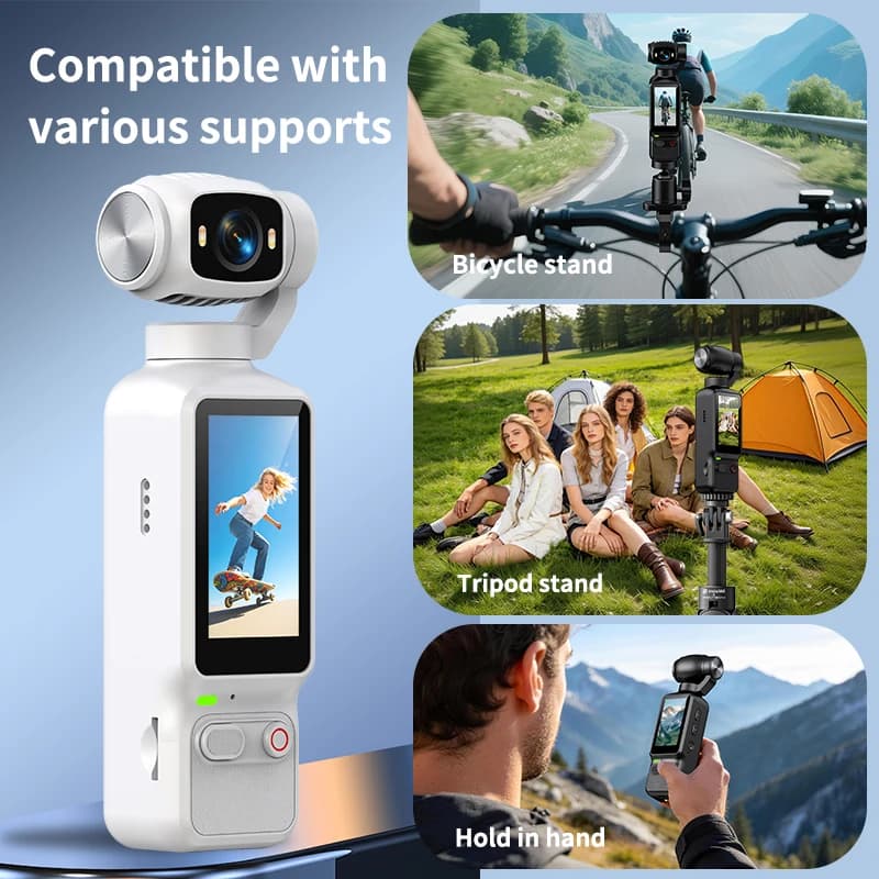 HD 1080P Portable Action Camera with Desktop Stand for Vlogging, YouTube & Daily Recording 5