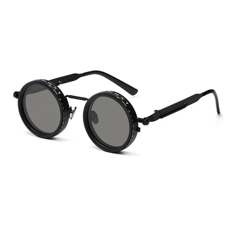 Unisex Polarized Round Retro Punk Sunglasses with UV400 Protection, Adjustable Temples 6